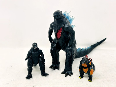 Godzilla Action Figure Mixed Lot of 3 - Burning Godzilla, 2020 TOHO-image