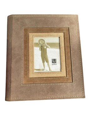 photo album 4x6 faux suede taupe Umbra Holds 100 Photos-image