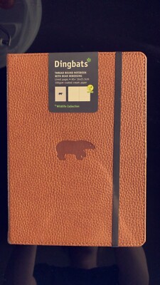 Brand New Sealed Journal Lined Bear Thread Bound 192 Pg Texture Dingbats 16x21-image