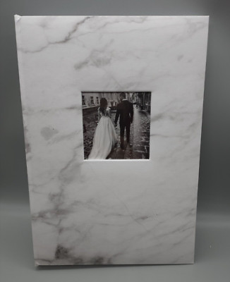 Threshold Marble Photo Album, holds 240 4x6 or 80 5x7 photos- Great Gift!-image