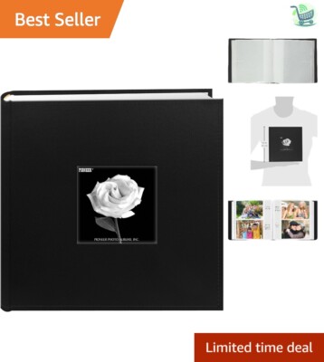 Luxury Faux Leather Photo Album with 200 Pages - Safe Storage for 4x6 Memories-image