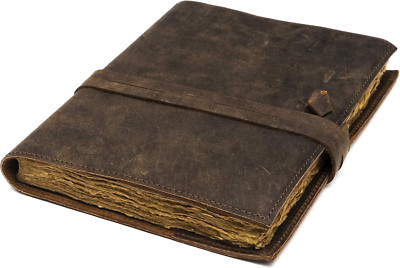 Refillable Vintage Leather Journal - Book of Shadows Journal, Vintage Journal, W-image