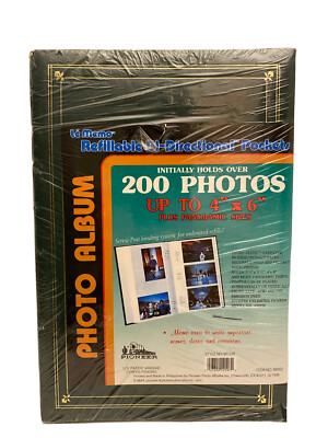Vintage Pioneer 4 x 6 Photo Album Holds 200 BP-200 Red Picture Album New (Read)-image