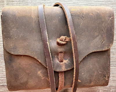 Leather Bound Journal for Men/Women, Rustic Vintage Handmade 5 1/2 x 4 1/2 New-image