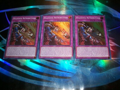 3x Branded Retribution 1st Edition Super Rare SDAZ-EN032 Yu-Gi-Oh!-image