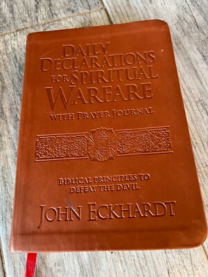 Daily Declarations for Spiritual Warfare Prayer Journal Biblical Leather Bound-image