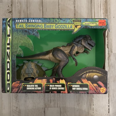 Baby Godzilla with Remote Control Walks and Tail Swinging 1998 Toy Biz Vintage-image