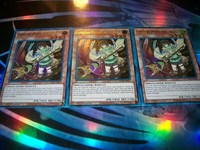 3x Familiar-Possessed - Aussa Alternate Art 1st Edition Ultra Rare SDCH-EN037 -image