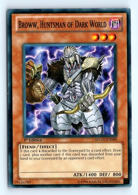 Yu-Gi-Oh Broww, Huntsman of Dark World #SDGU-EN009 Structure Deck tcg LP-image