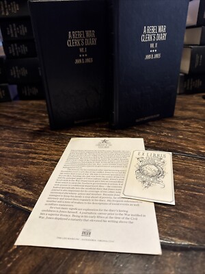 Civil War A REBEL WAR CLERKS DIARY Jones Vol 1 and 2 Set Collectors Edition 1982-image