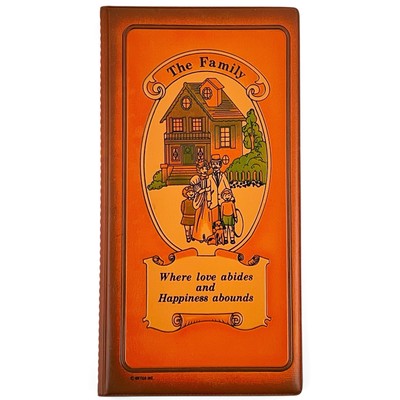 Vintage 1970s Faux Leather Embossed Giftco Family Photo Album Cottagecore-image