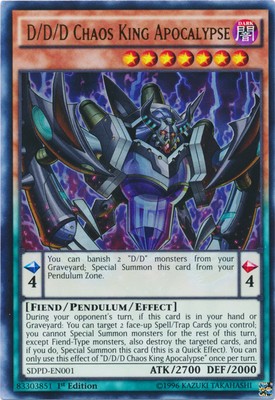 D/D/D Chaos King Apocalypse - SDPD-EN001 - Ultra Rare - 1st Edition - Moderately-image