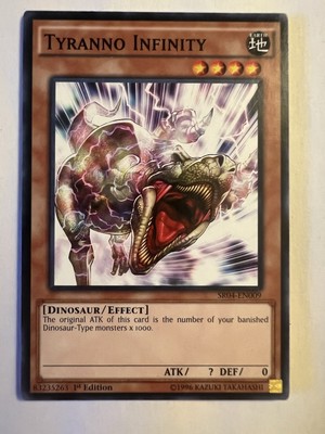 Tyranno Infinity - SR04-EN009 - 1st Edition NM YuGiOh!  Dinosmashers Fury-image