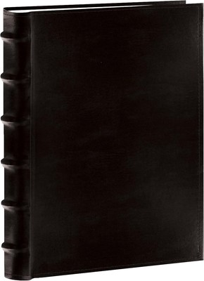 Pioneer Sewn Bonded Leather BookBound Bi-Directional Photo Set of 1, Black -image