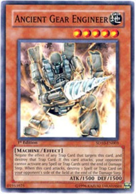 Yugioh! Ancient Gear Engineer - SD10-EN003 - Common - 1st Edition Near Mint, Eng-image