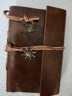 Yesbay Vintage Faux Leather Leaf Spring Bound Blank Kraft Paper Diary Journal-image