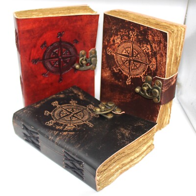 Leather Bound Journal Antique Blank Paper Notebook, Diary, Sketchbook-image