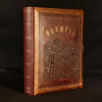 c1890 Olympia Photo Album Music Box Very Scarce Photographs-image