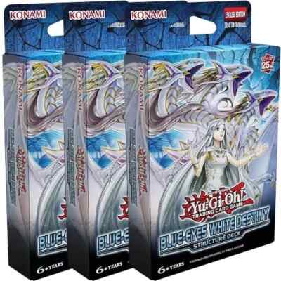 Yugioh x3 Blue-Eyes White Destiny Structure Deck Brand New Sealed English-image