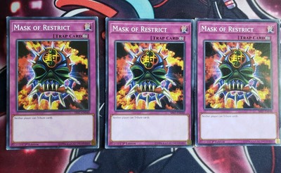 3x Mask of Restrict - SR07-EN040 - COMMON 1st Edition LIGHT PLAY -image