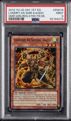 2012 YU-GI-OH! 1ST EDITION #EN018 LEGENDARY SIX SAMURAI - KAGEKI PSA 9-image