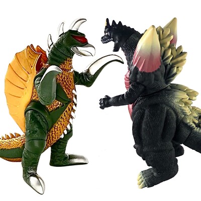 Brand New Set of 2 SpaceGodzilla Disosaur Dragon Gigan Space Toys Action Figures-image