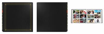 Pioneer 300 Pocket Post Bound Black Leatherette Cover Photo Album for...-image