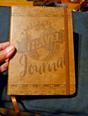 New Leather Bound Travel Journal-Page a Day -   Beautiful.-image