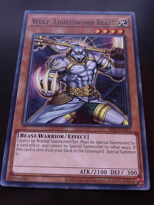 Wulf, Lightsworn Beast SDLI-EN010 Structure Deck: Realm of Light 1st Edition-image
