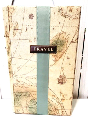 Travel Theme Bound Photo Album Book Holds 300 Photos New-image
