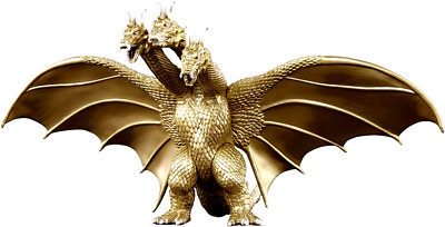 BANDAI Movie Monster Series KING GHIDORAH 2001 Vinyl Figure Mothra Godzilla GMK-image