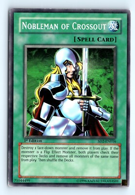 Yu-Gi-Oh Nobleman of Crossout #SD2-EN016 Structure Deck: Zombie Madness tcg LP-image