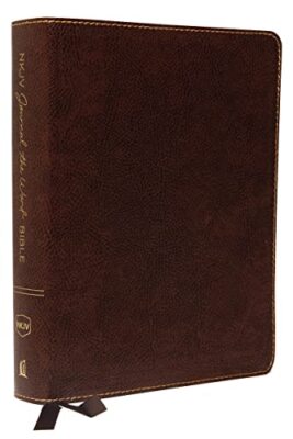 NKJV Journal the Word Bible Large Print Bonded Leather Brown by Thomas Nelson-image