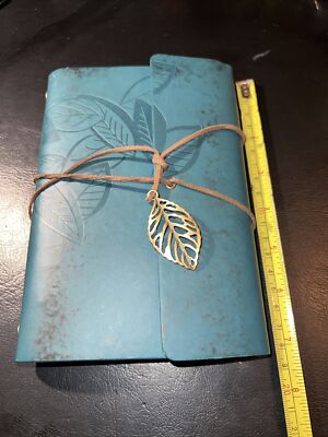 Beautiful Vintage Look Leather Bound Journal Diary Antique 6 Hole Pages-image