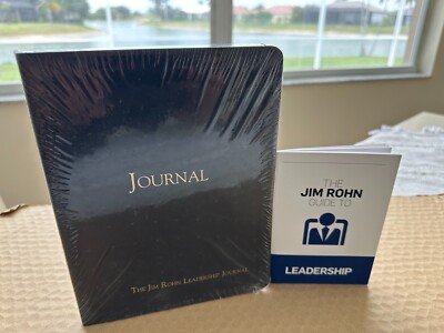 JIM ROHN LEATHER BOUND LEADERSHIP SUCCESS JOURNAL & BOOKLET - BRAND NEW PACKAGE!-image