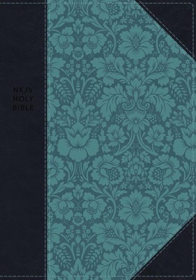 NKJV, Journal the Word Reference Bible, Leathersoft, Blue, Red Letter, Comfort P-image