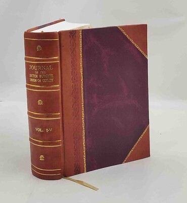 Journal of the Dutch Burgher Union of Ceylon. [Leather Bound]-image