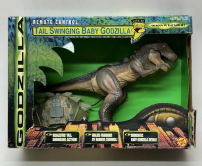 Baby Godzilla with Remote Control Walks and Tail Swinging 1998 Toy Biz Vintage-image