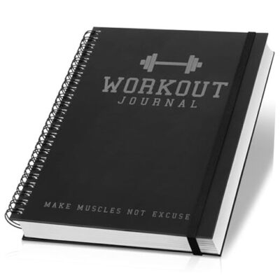 The Ultimate Fitness Journal for Tracking and Crushing Your Gym Goals - Black-image