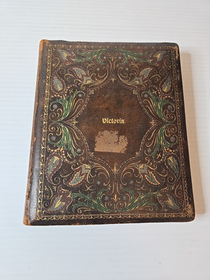 Personal Journal Leather Bound 1923 Victoria Phillip-image