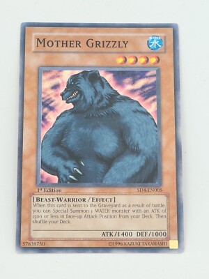 Yu-Gi-Oh! TCG Mother Grizzly Structure Deck SD4-EN005 1st Edition Common-image