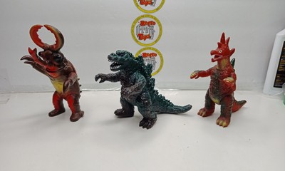Popy Bandai Godzilla Titanosaurus And Noko Girin Lot Of 3 Figures-image