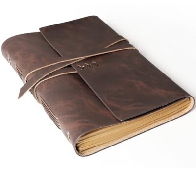  Leather Journal Notebook for Writing, Genuine Leather Bound Journal for Men -image